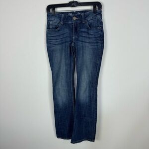 Wrangler boot cut dark wash denim jeans western rodeo